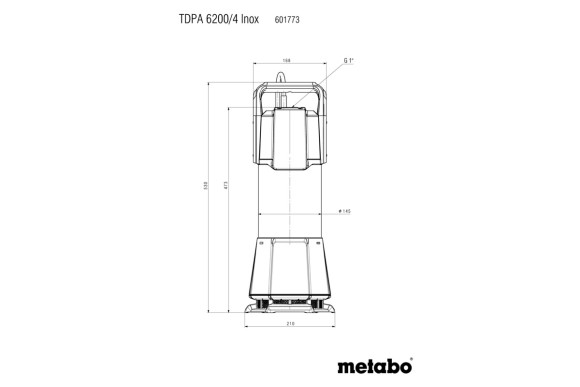 Погружной напорный насос Metabo TDPA 6200/4 Inox (601773000) Погружной напорный насос Metabo TDPA 6200/4 Inox (601773000)