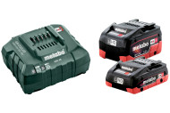 Комплект акумуляторних батарей Metabo LiHD 18В, 1х4 Аг+1х5.5 Аг, з зарядним пристроєм ASC 55 (685160000)
