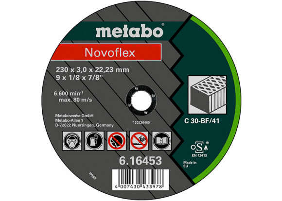 Відрізний диск по каменю Metabo Novoflex (Basic) 180x3,0x22,2 мм, 42, C 30 (616458000)