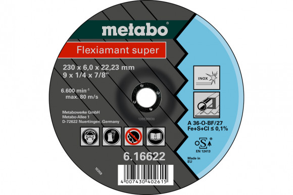 Обдирний круг Metabo Flexiamant Super Inox 180 мм (616610000)
