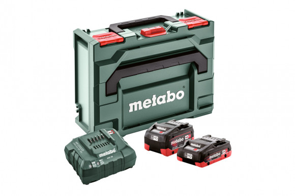Комплект акумуляторних батарей Metabo LiHD 1х4 Аг 18 В + 1х5.5 Аг 18 В з зарядним пристроєм в кейсі (685136000)