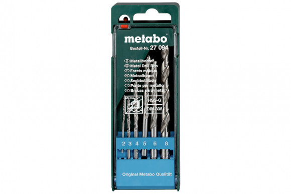 Набір свердел по металу Metabo HSS-G 6 предметів (627094000)