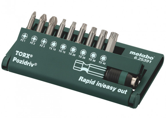 Набір біт Torx+Pozidriv (10 шт.) Metabo (625391000)