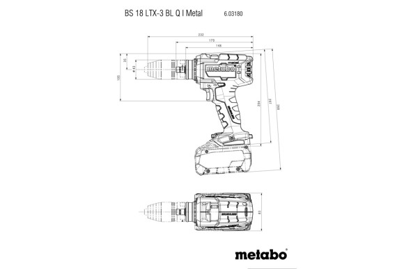 Акумуляторний дриль-шурупокрут Metabo BS 18 LTX-3 BL Q I METAL 2х5.5 Aг (603180660)