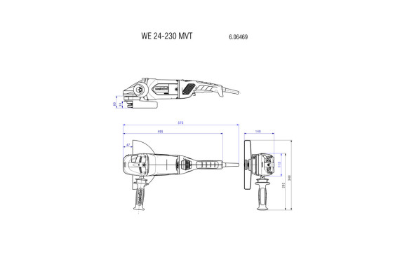 Болгарка Metabo WE 24-230 MVT (606469000)