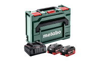 Аккумулятор Metabo LiHD 18В, 2х10 Ач, с зарядным устройством ASC 145, в кейсе metaBOX 145 (685142000)