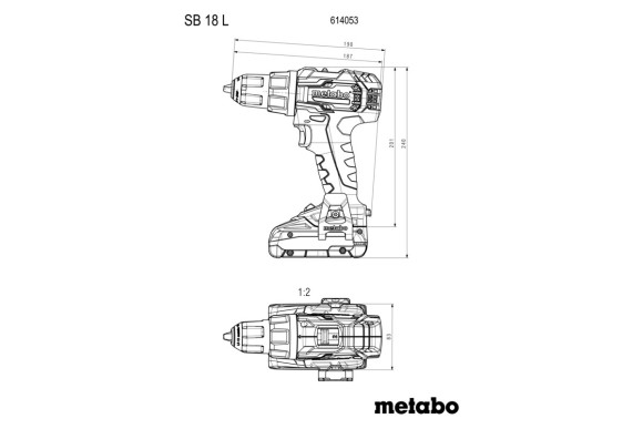 Аккумуляторный ударный шуруповерт Metabo SB 18 L, 18В (614053500) Аккумуляторный ударный шуруповерт Metabo SB 18 L, 18В (614053500)