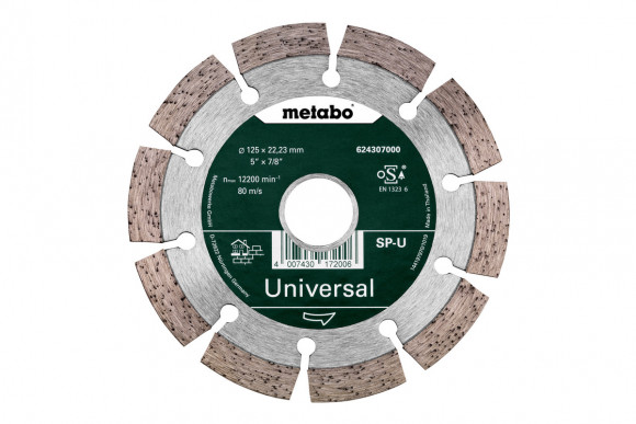 Діамантовий відрізний диск Metabo SP-U 125x22.23x10 мм універсальний сегментований (624307000)