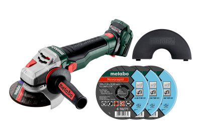 Угловая шлифовальная машина с аккумулятором Metabo WB 18 LTX BL 15-125 Quick SET (691226000)