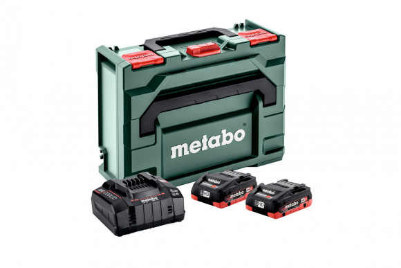 Комплект акумуляторних батарей Metabo LiHD 2х4 Аг 18 В з зарядним пристроєм в кейсі (685130000)