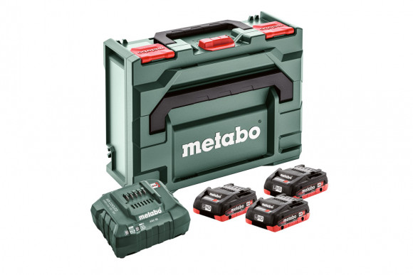 Комплект акумуляторних батарей Metabo LiHD 3х4 Аг 18 В з зарядним пристроєм в кейсі (685133000)