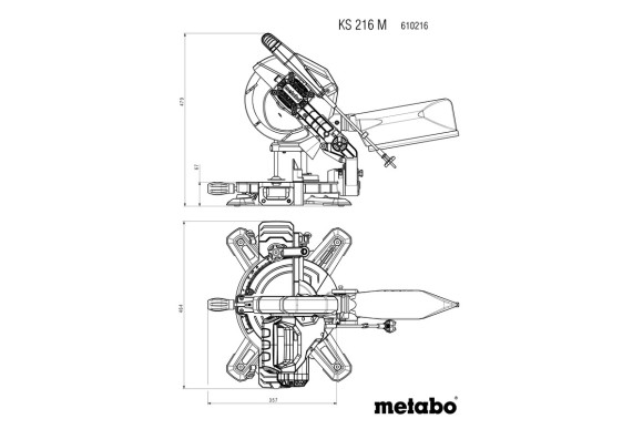 Торцювальна пила Metabo KS 216 M New (610216000) Торцювальна пила Metabo KS 216 M New (610216000)