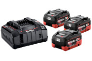 Базовий комплект акумуляторів Metabo LiHD 18В, 3x5.5 Аг, з зарядним пристроєм ASC 145 (685074000)
