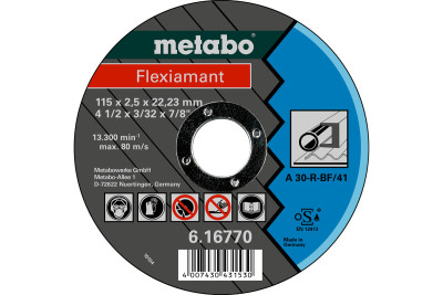 Відрізний диск Metabo Flexiamant 115x2,5x22,2 Сталь, TF 41 (616770000) Відрізний диск Metabo Flexiamant 115x2,5x22,2 Сталь, TF 41 (616770000)
