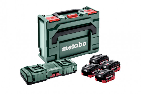 Комплект акумуляторних батарей Metabo LiHD 4х10 Аг 18 В з зарядним пристроєм в кейсі (685143000)