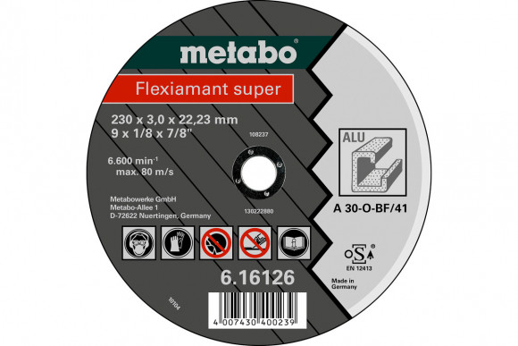 Відрізний диск Metabo Flexiamant Super 115x2,5x22,2 Алюміній, TF 42 (616751000)