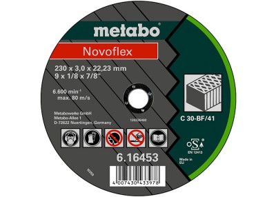 Відрізний диск по каменю Metabo Novoflex (Basic) 230x3,0x22,2 мм, 42, C 30 (616479000) Відрізний диск по каменю Metabo Novoflex (Basic) 230x3,0x22,2 мм, 42, C 30 (616479000)