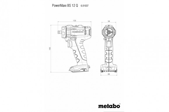 Акумуляторний дриль-шурупокрут Metabo PowerMaxx BS 12 Quick каркас (601037890) Акумуляторний дриль-шурупокрут Metabo PowerMaxx BS 12 Quick каркас (601037890)