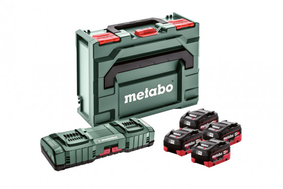 Комплект акумуляторних батарей Metabo LiHD 4х5.5 Аг 18 В з зарядним пристроєм в кейсі (685180000)