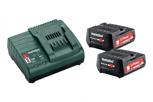 Комплект акумуляторних батарей Metabo Li-Power 12 В 2х2 Аг з зарядним пристроєм (685300000)