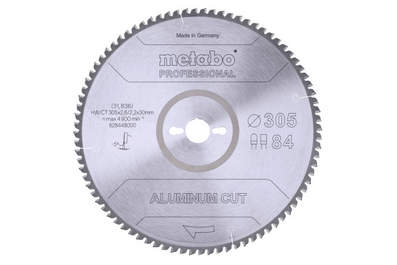 Пиляльний диск Metabo PROFESSIONAL по алюмінію 305x30x2.6, 84 зуби (628448000)