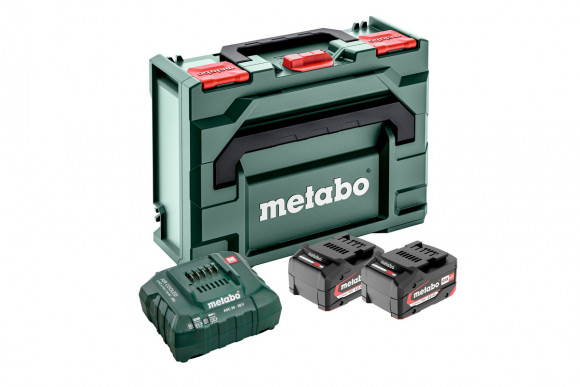 Комплект акумуляторних батарей Metabo Li-Power 18 В 2х4 Аг з зарядним пристроєм в кейсі (685064000)