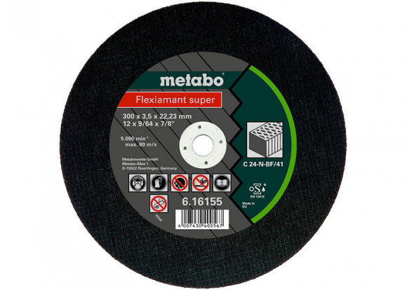 Отрезной диск Metabo 300x35x20 мм, Flexiamant Super (Premium), по камню, 41, C 24-N (616156000)
