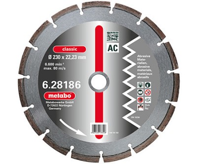 Алмазный диск classic AC 150x22 23 мм Metabo (628184000) Алмазный диск classic AC 150x22 23 мм Metabo (628184000)