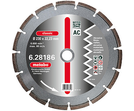 Алмазний диск classic AC 150x22 23 мм Metabo (628184000)