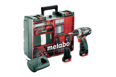 Акумуляторний шуруповерт Metabo PowerMaxx BS Set, 12В, Мобільна майстерня (600080880) Акумуляторний шуруповерт Metabo PowerMaxx BS Set, 12В, Мобільна майстерня (600080880)