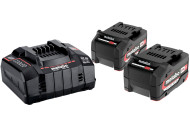 Базовий комплект акумуляторів Metabo LiPOWER 18 В, 2х5,2 Аг, з зарядним пристроєм ASC 145 (685051000)