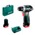 Аккумуляторный шуруповерт Metabo PowerMaxx BS BL, 12В (601721500)