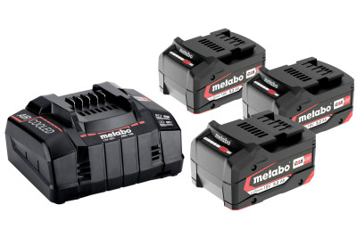 Набір акумуляторів Metabo LiPOWER 18В, 3х5.2 Аг, з зарядним пристроєм ASC 145 (685048000)