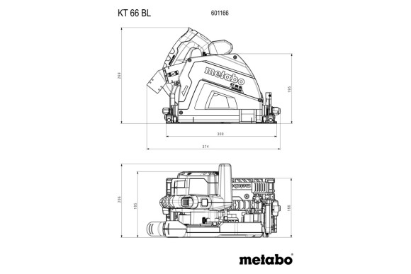 Циркулярная погружная пила Metabo KT 66 BL (601166500)