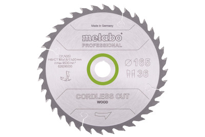 Пильний диск Metabo PROFESSIONAL, по дереву 165x20x1.6, 36 зуб'їв (628295000) Пильний диск Metabo PROFESSIONAL, по дереву 165x20x1.6, 36 зуб'їв (628295000)