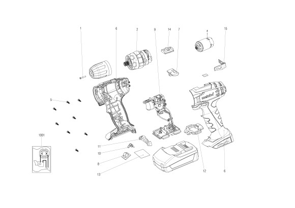 Двигун в зборі з шестернею Metabo BS 18, 18В (BS|S18) (317004720) Двигун в зборі з шестернею Metabo BS 18, 18В (BS|S18) (317004720)
