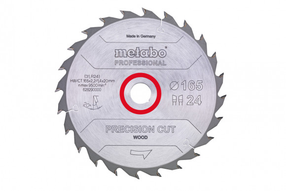 Пиляльний диск Metabo PROFESSIONAL, по дереву 165x20x2.2, 24 зуб'їв (628290000)