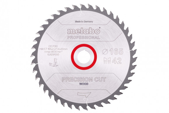 Пиляльний диск Metabo PROFESSIONAL, по дереву 165x20x2.2, 42 зуби (628291000)