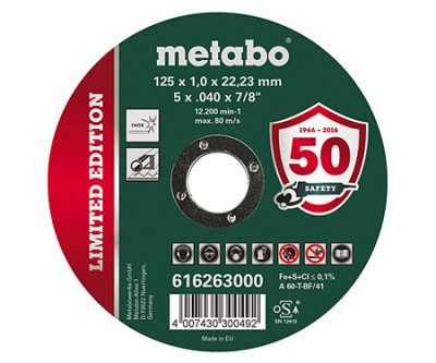Відрізний диск Metabo LE 125x1.0x22.23, нержавіюча сталь, лімітована версія (616263000) Відрізний диск Metabo LE 125x1.0x22.23, нержавіюча сталь, лімітована версія (616263000)