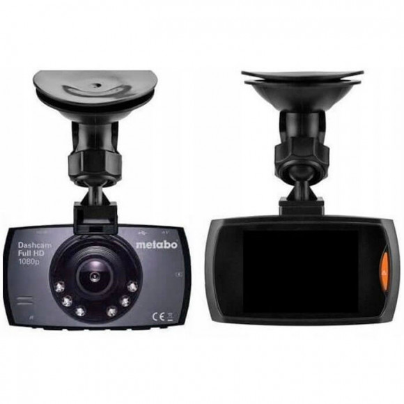 Відеореєстратор автомобільний Metabo Dashcam з кріпленням, без карти пам'яті