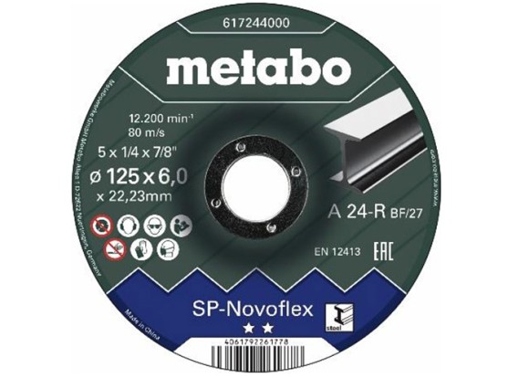 Зачисний диск Metabo Novoflex 125x6.0х22 SP, сталь (617244000)