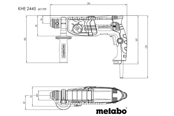 Перфоратор Metabo KHE 2445 (601709500)