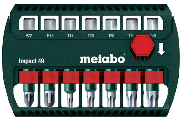 Набір ударних біт Metabo 49 мм, 7 од. (628850000)