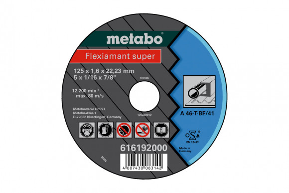 Відрізний круг Metabo Flexiamant Super 125x1.6x22.2 (616192000)