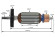 Ротор (якір) 230V Metabo 310012200 для перфоратора KHE 2443