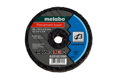 Шлифовальный диск Metabo FLEXIAMANT SUPER 50x6,0x6,0 (630187000) Шлифовальный диск Metabo FLEXIAMANT SUPER 50x6,0x6,0 (630187000)