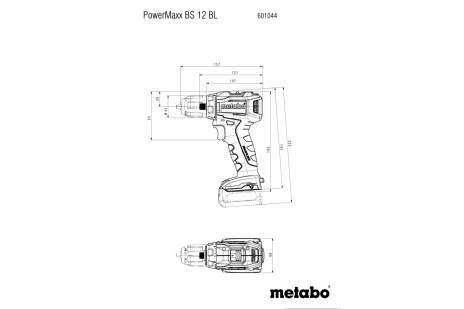 Аккумуляторный шуруповёрт Metabo PowerMaxx BS 12 BL, корпус (601044850)