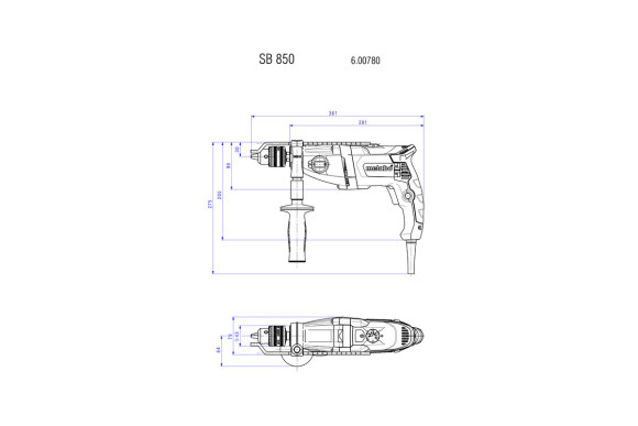 Ударна дриль Metabo SBE 780-2 (600781850) Ударна дриль Metabo SBE 780-2 (600781850)