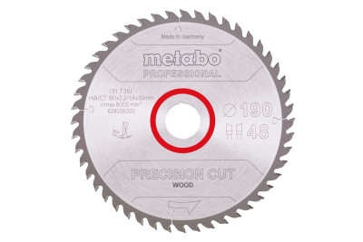 Пильний диск Metabo 190x30, HW/CT 48 WZ (628035000) Пильний диск Metabo 190x30, HW/CT 48 WZ (628035000)