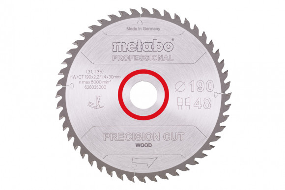 Пилковий диск Metabo 190x30, HW/CT 48 WZ (628035000)
